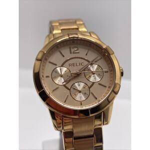 Relic By Fossil Womens Rose Gold Quartz Watch Works New Battery